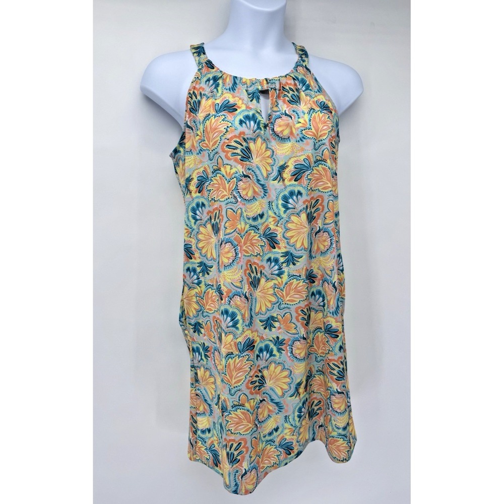 Stella Parker Halter Neck Dress L Tropical Vacation Resortwear Cruise Beach